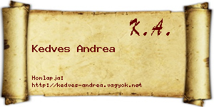 Kedves Andrea névjegykártya